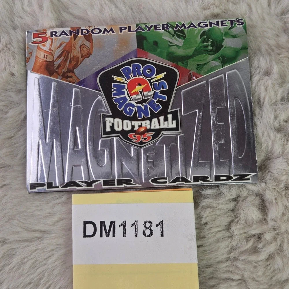 Lot 5 1995 Pro Magnets Football Magnetized Player Cardz Sealed Packs NFL Vintage